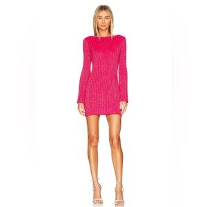 MORE TO COME Meira Mini Dress in Pink Metallic